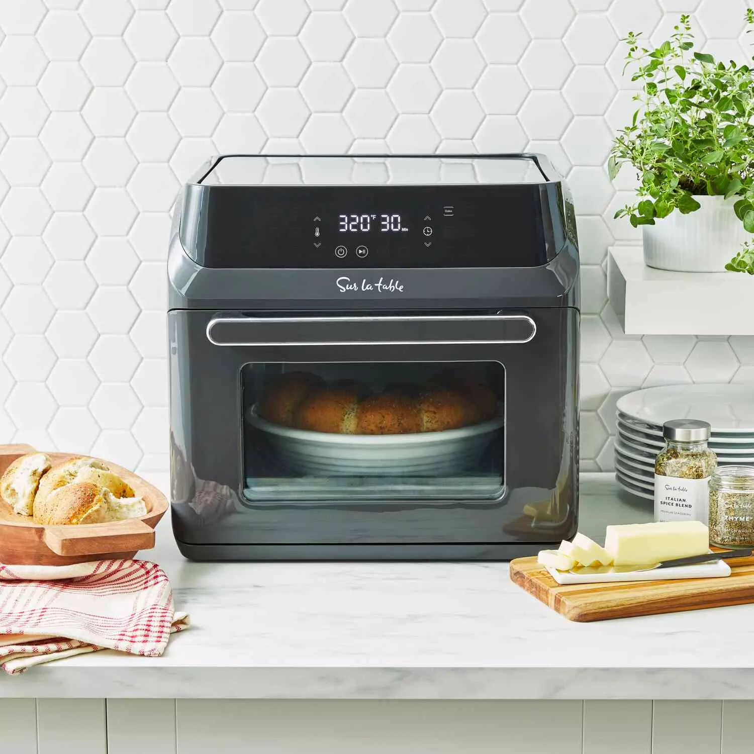 Sur La Table Kitchen Essentials 22l Air Fryer Toaster Oven - Black