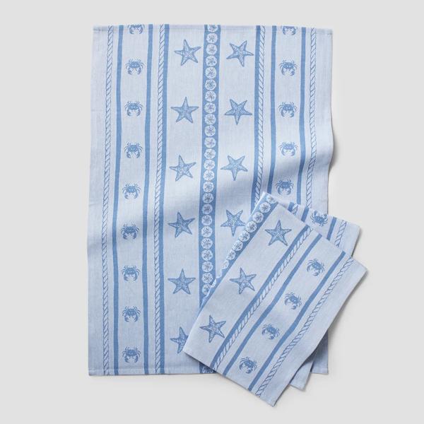 Sur La Table Seaside Jacquard Towels, Set of 2