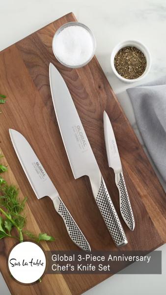 Global 3-Piece Anniversary Chef's Knife Set