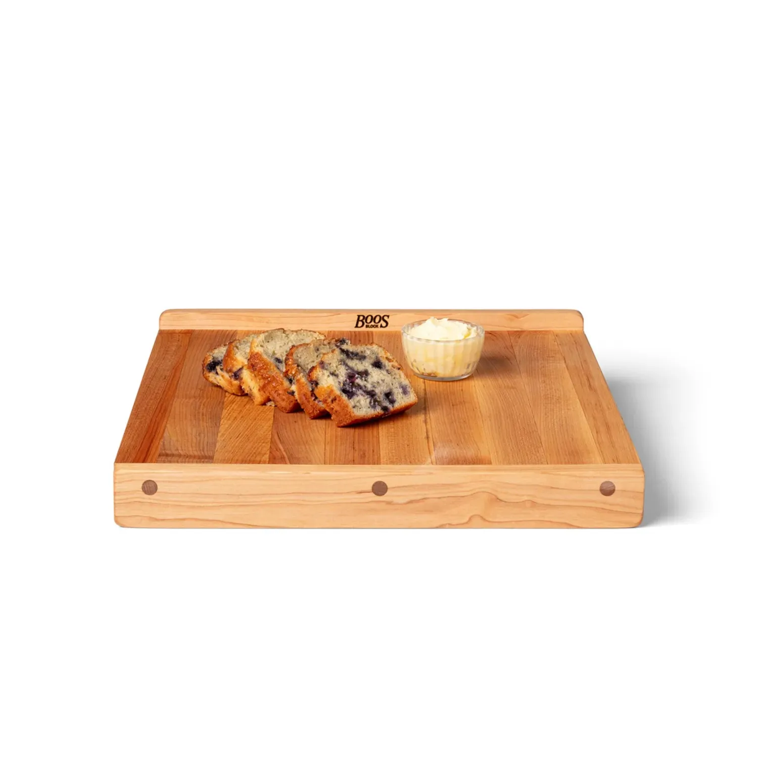 John Boos Maple Edge-Grain Countertop Cutting Board w/ Juice Groove, 17.75" x 17.25" x 1.25"