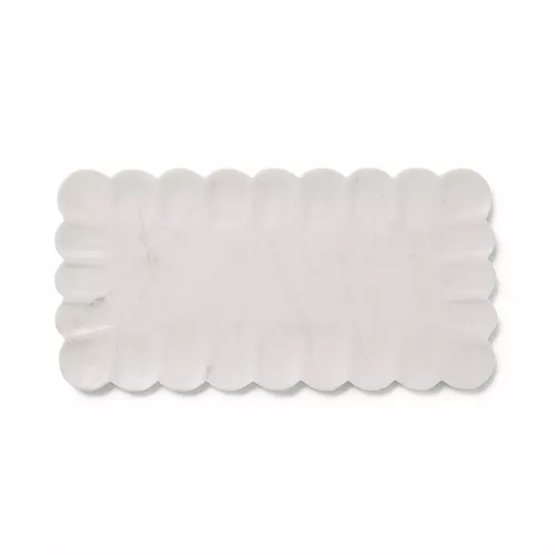 Sur La Table Rectangular White Marble Platter