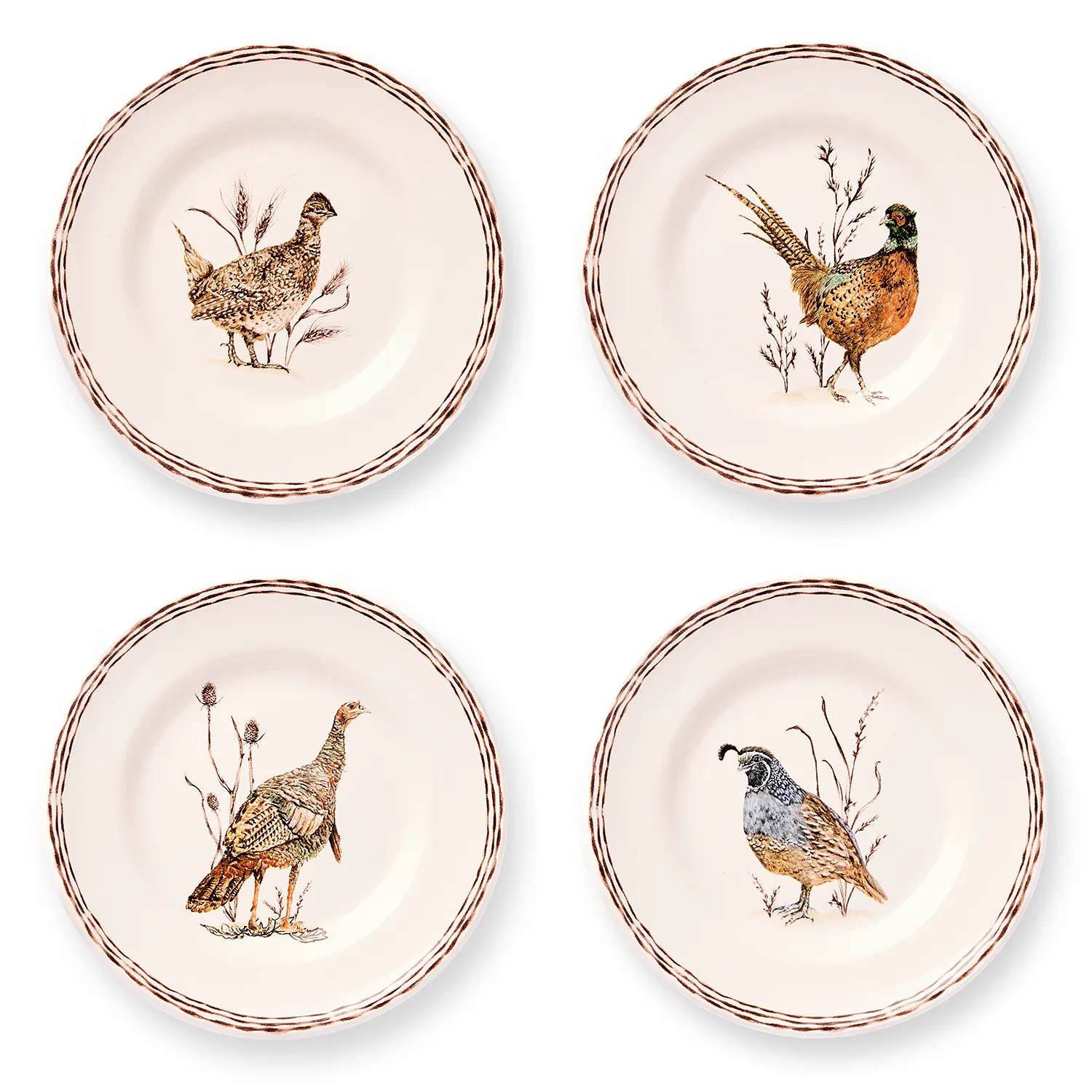 Sur la table Thanksgiving Birds Appetizer Plate, Set of 4
