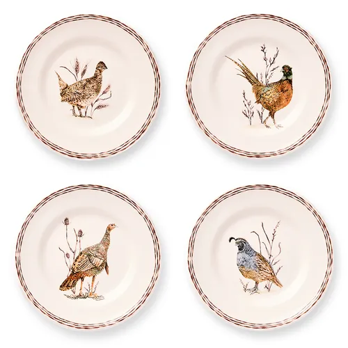 Sur la table Thanksgiving Birds Appetizer Plate, Set of 4