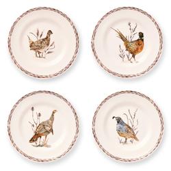 Sur la table Thanksgiving Harvest Birds Appetizer Plate, Set of 4