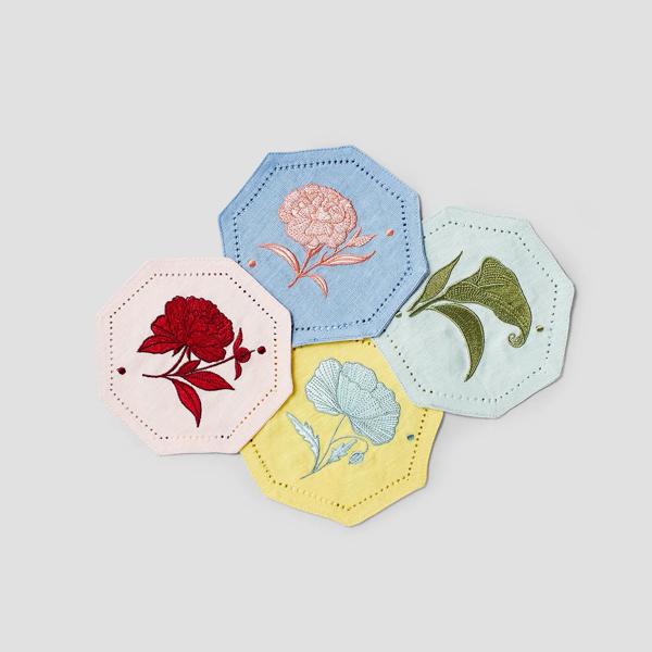Mariana Velásquez x Sur La Table Assorted Embroidered Cocktail Napkins, Set of 4