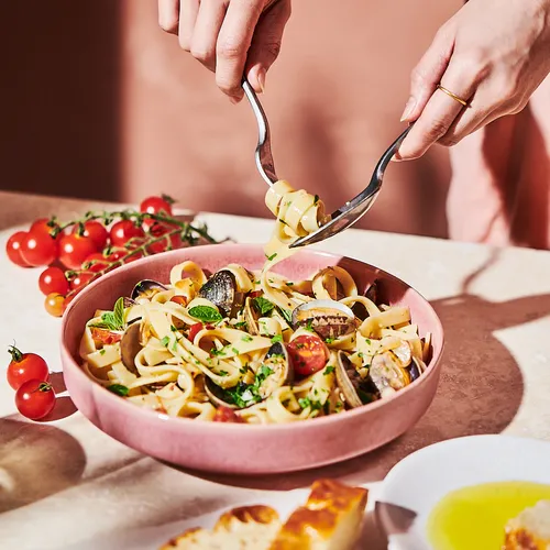 Sur La Table Lucent Reactive Glaze Pasta Bowl