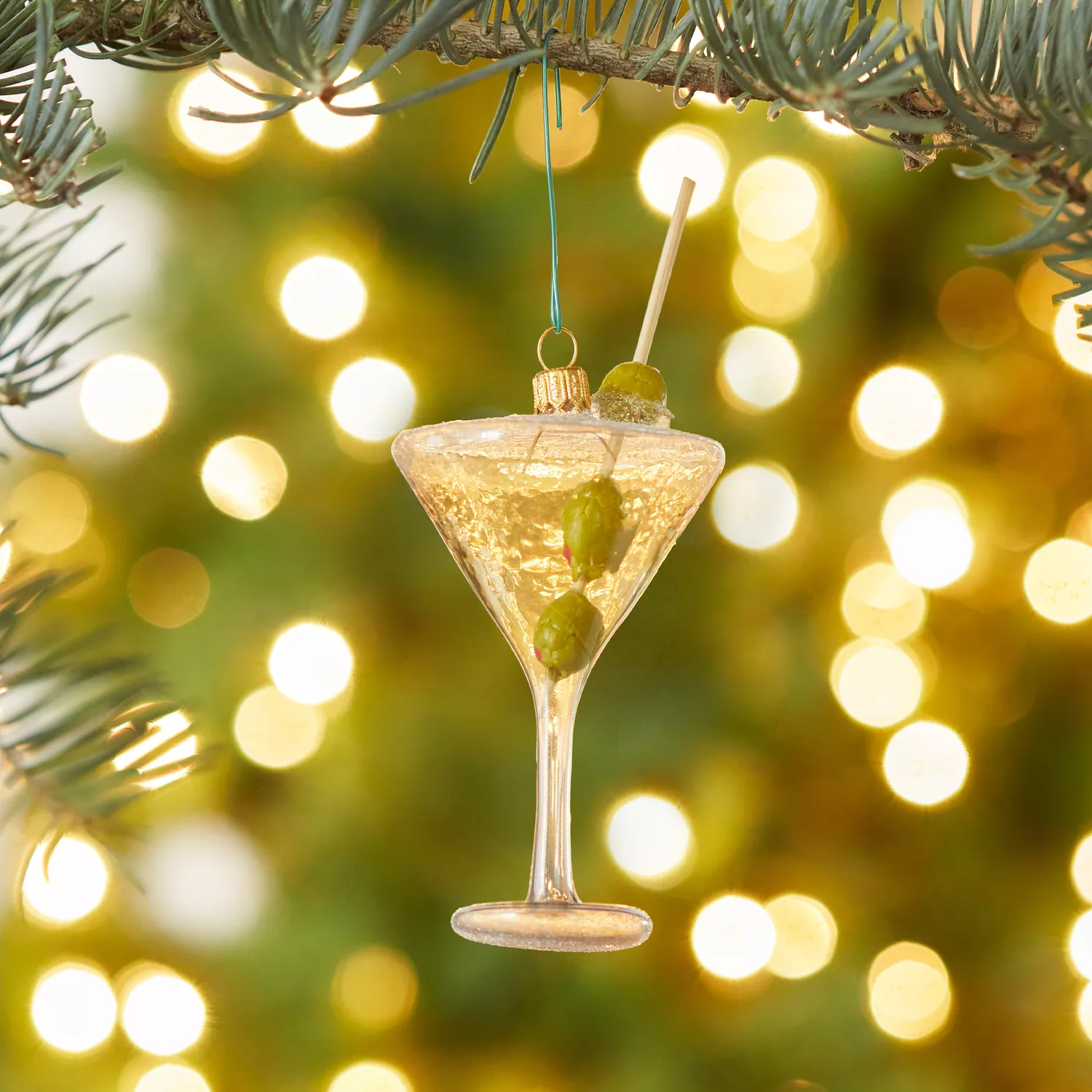 Christmas Martini Glass Ornament 2 Pack