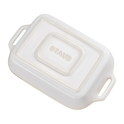 Staub Rustic Stoneware Baker, Ivory