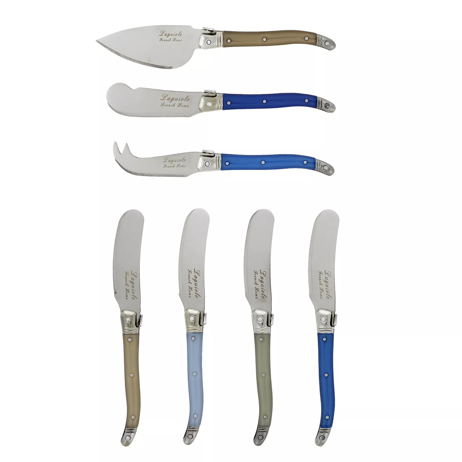 French Home 7-Piece Laguiole Cheese Knife & Spreader Set, 7 Piece