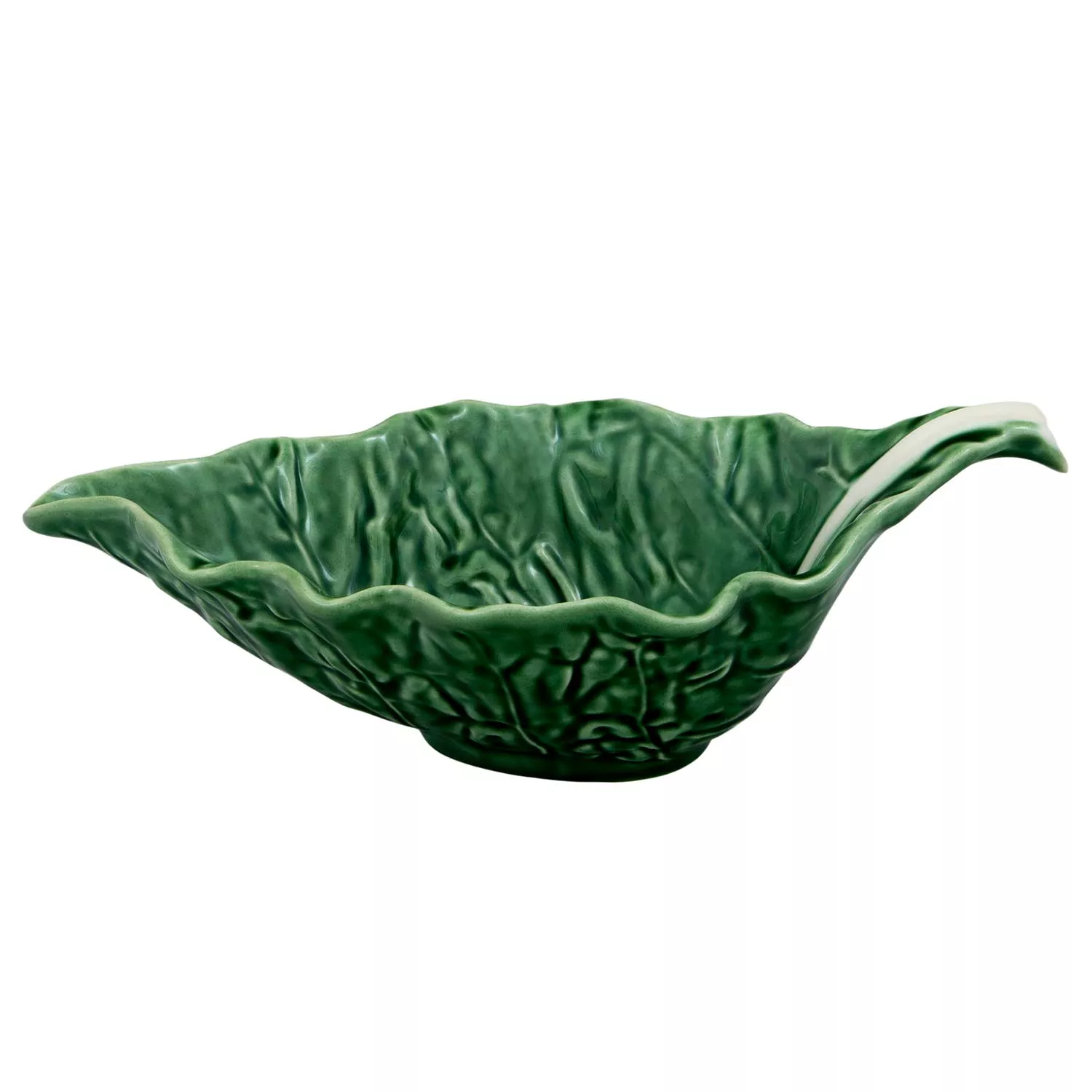 Bordallo Pinheiro Cabbage Green Sauceboat