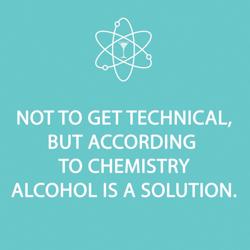 “Alcohol is a Solution” Paper Cocktail Napkins, Set of 20