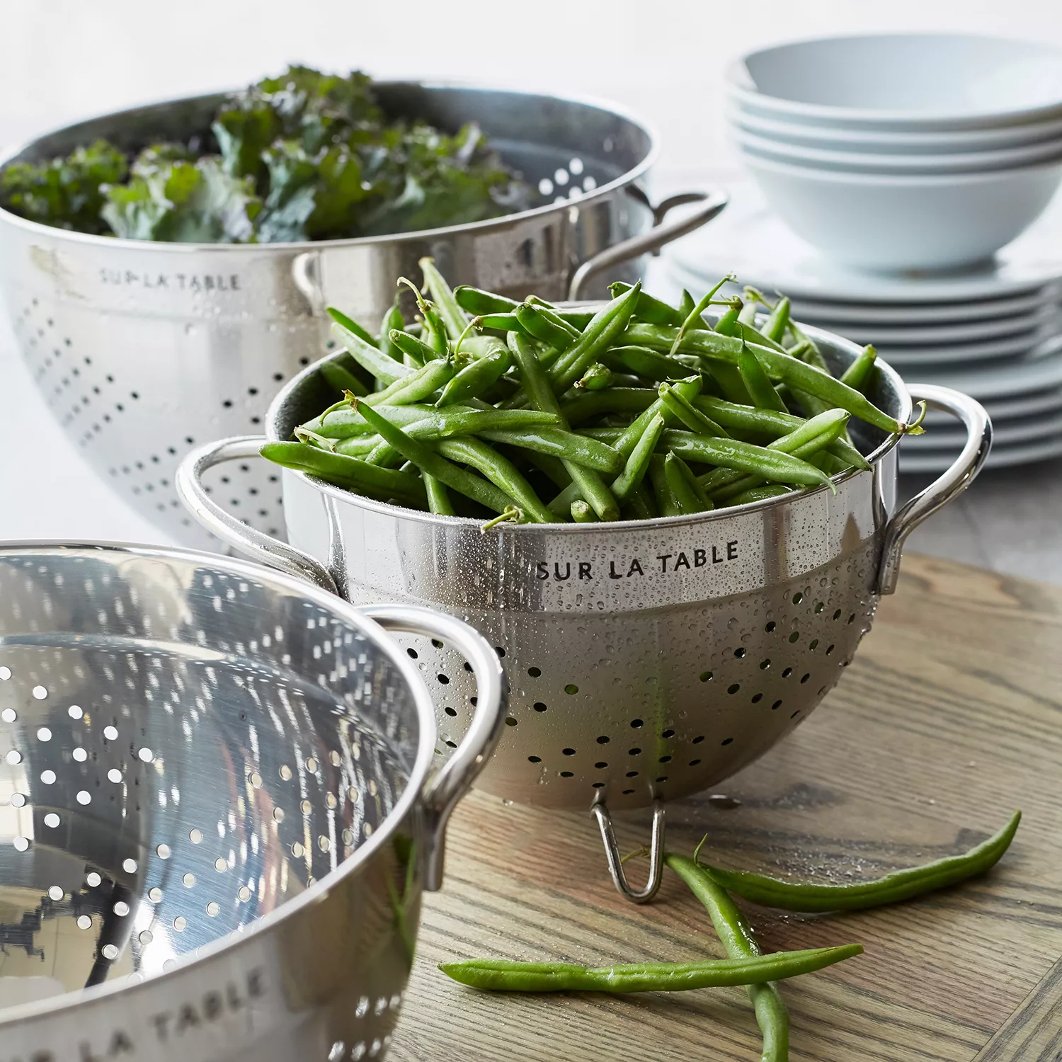Sur La Table Stainless Steel Colanders