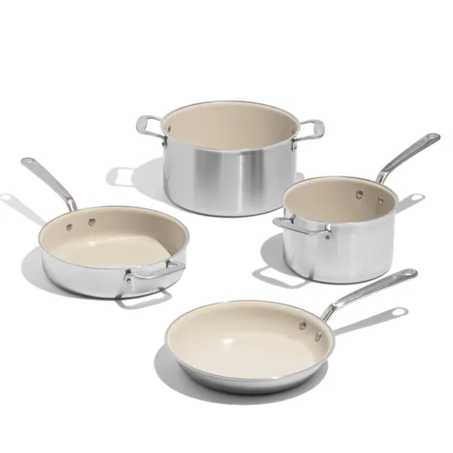 Made In CeramiClad 2.0 Non-Stick 7-Piece Cookware Set