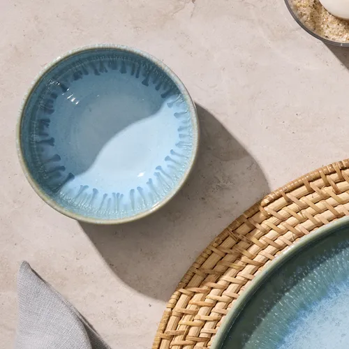 Sur La Table Driftwater Reactive Glaze Pinch Bowl