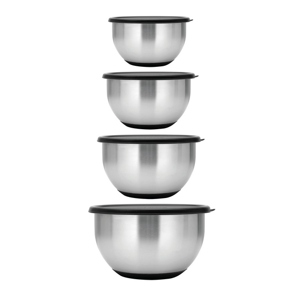 Berghoff Stainless Steel Mixing Bowls with Lids, Set of 8 