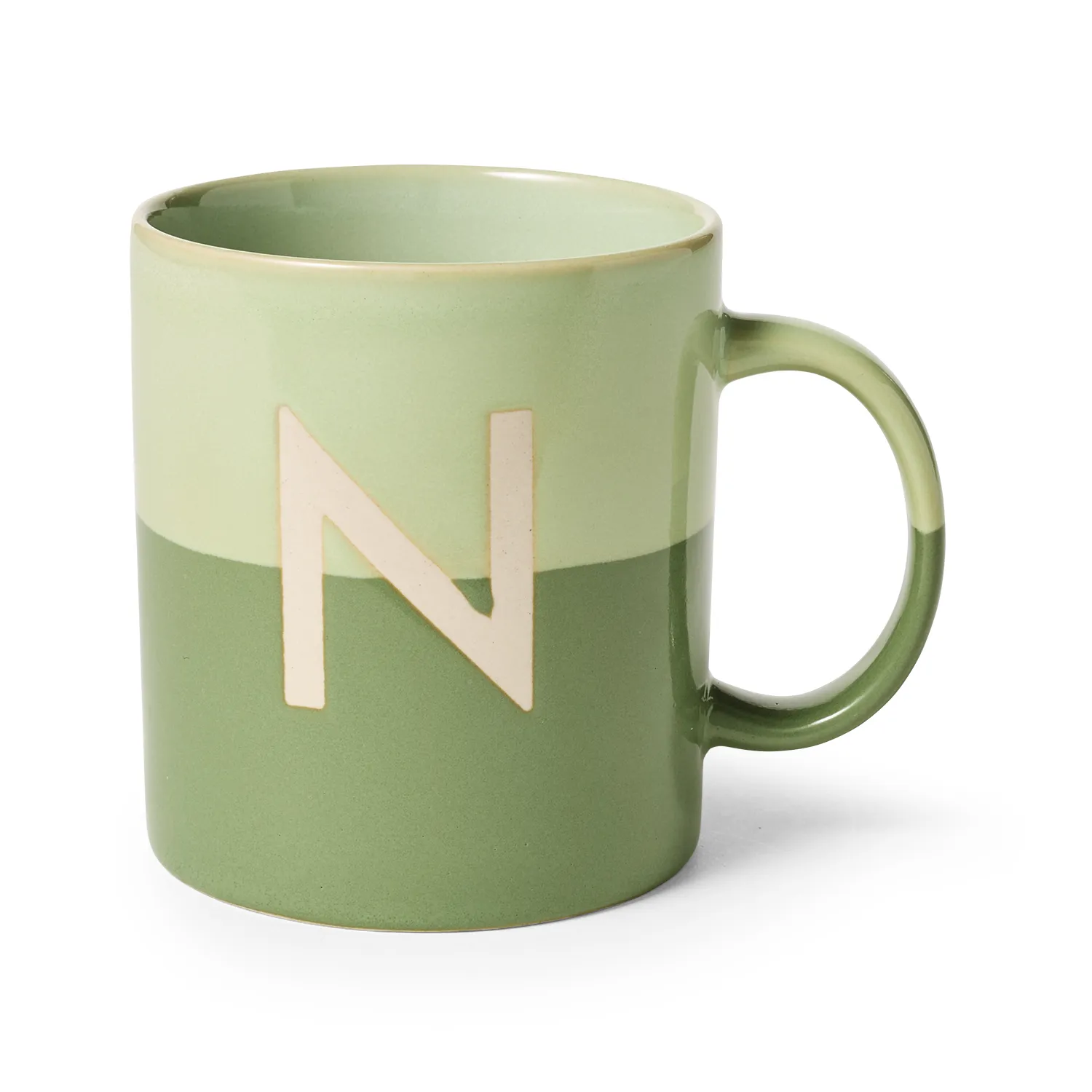 Sur La Table Color Block Monogram Mug, 16.2oz