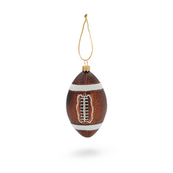 Football Glass Ornament