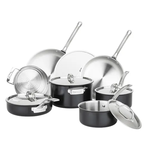 Viking Black & Stainless Steel 12-Piece Cookware Set