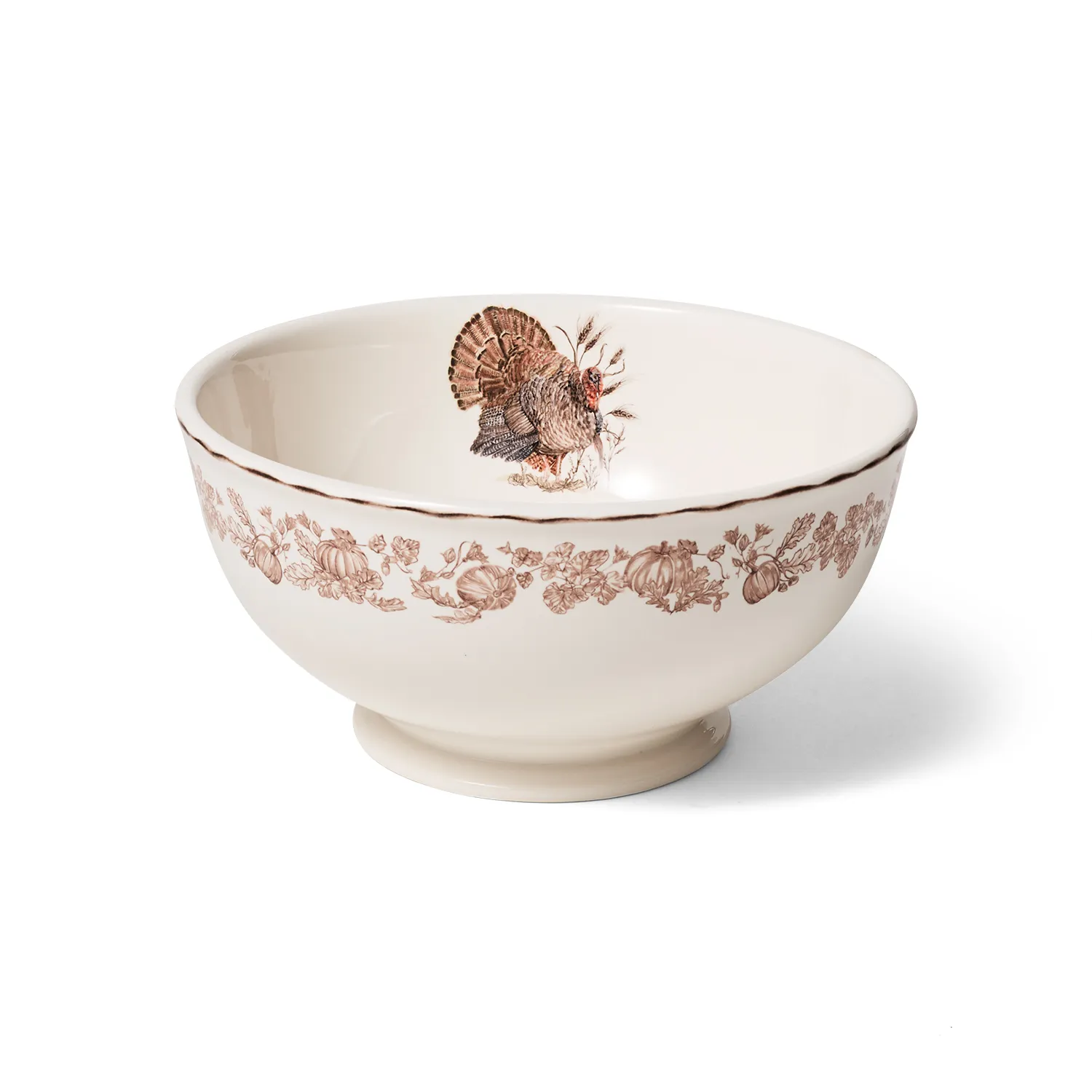Sur la table Thanksgiving Turkey Serving Bowl