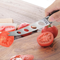Cangshan TS Series Swedish Sandvik Steel Forged Tomato/Cheese Knife & Wood Sheath Set, 5&#34;