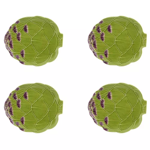 Bordallo Pinheiro Artichoke Fruit Plates, Set of 4