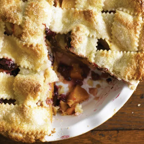 Lattice Top Nectarine-Cherry Pie