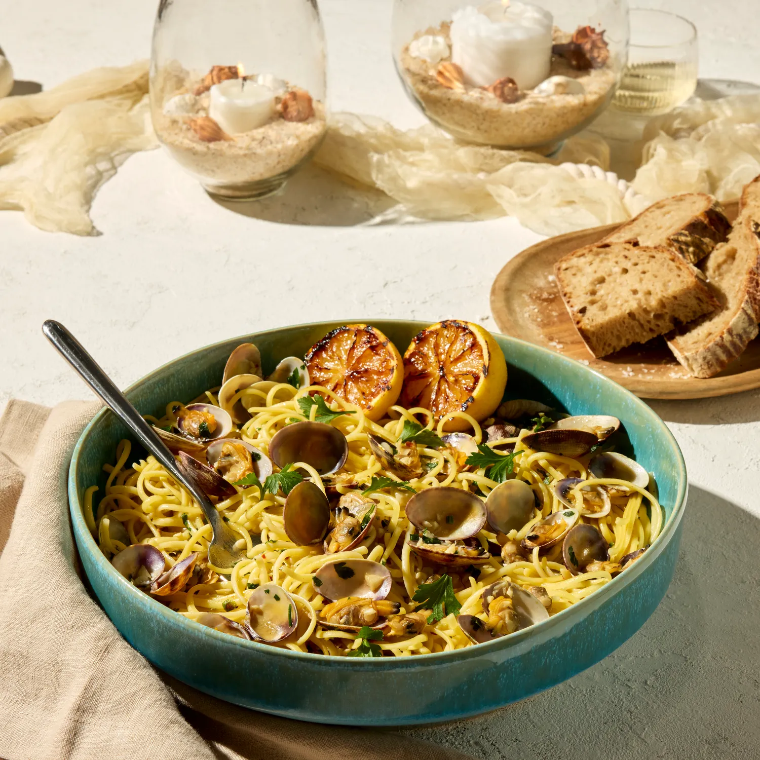 Sur La Table Driftwater Reactive Glaze Serving Bowl