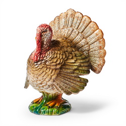 Italian Hand-Painted Ceramic Turkey, 13" 