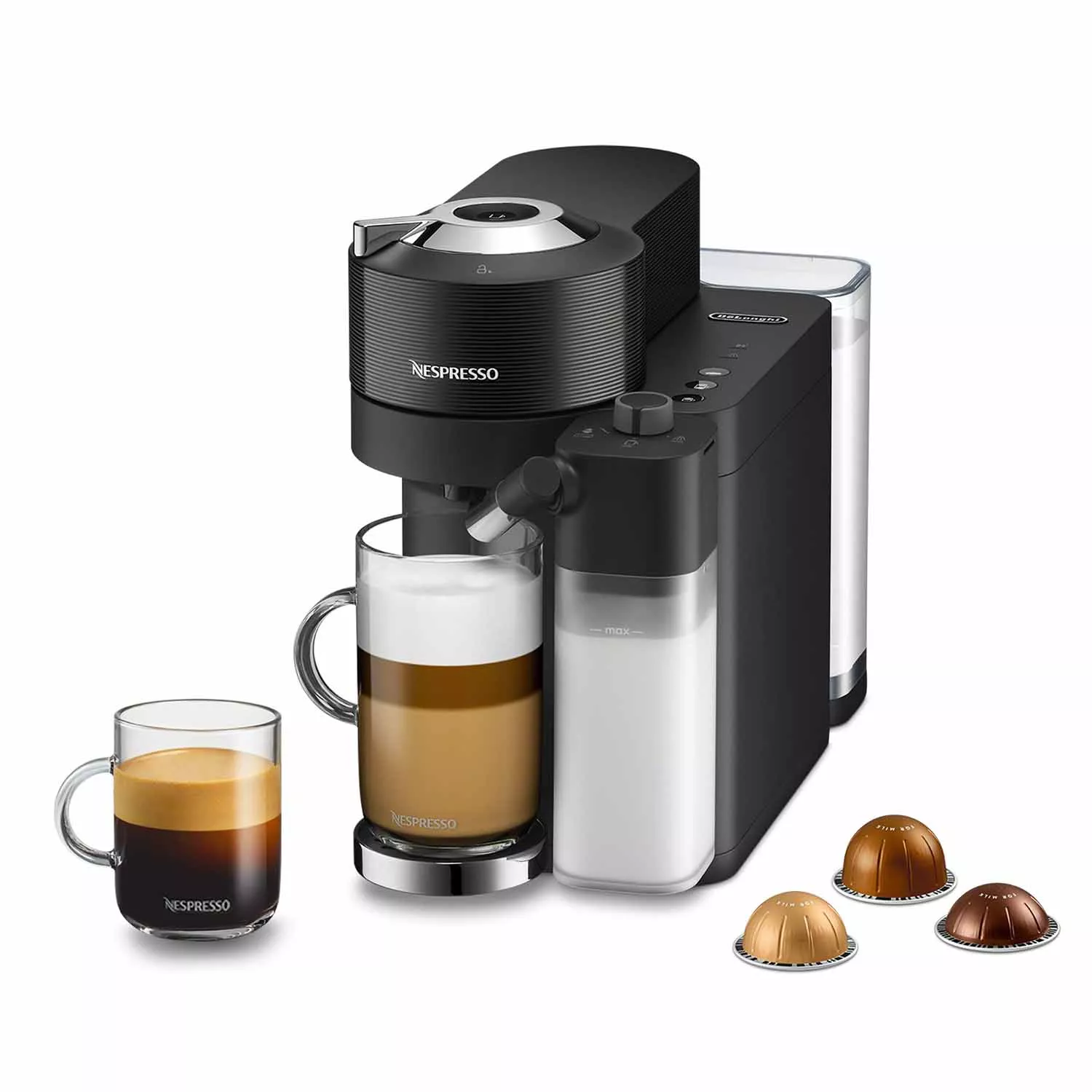 Nespresso Vertuo Next Premium Coffee and Espresso Maker in Gray plus  Aeroccino Milk Frother in Black, 1 ct - Baker's