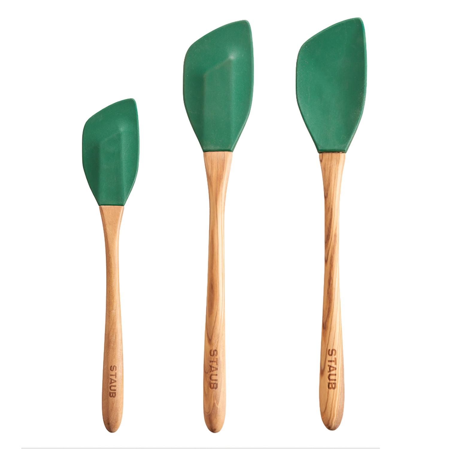 Staub Olivewood Silicone Spatulas, Set of 3