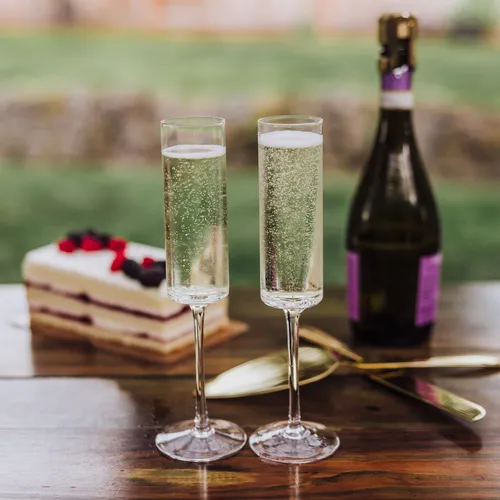 Arbane Champagne Glass Set with Cake Knife