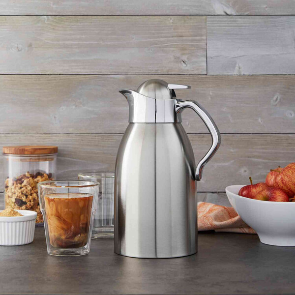Sur La Table Brushed Stainless Steel Thermal Carafe