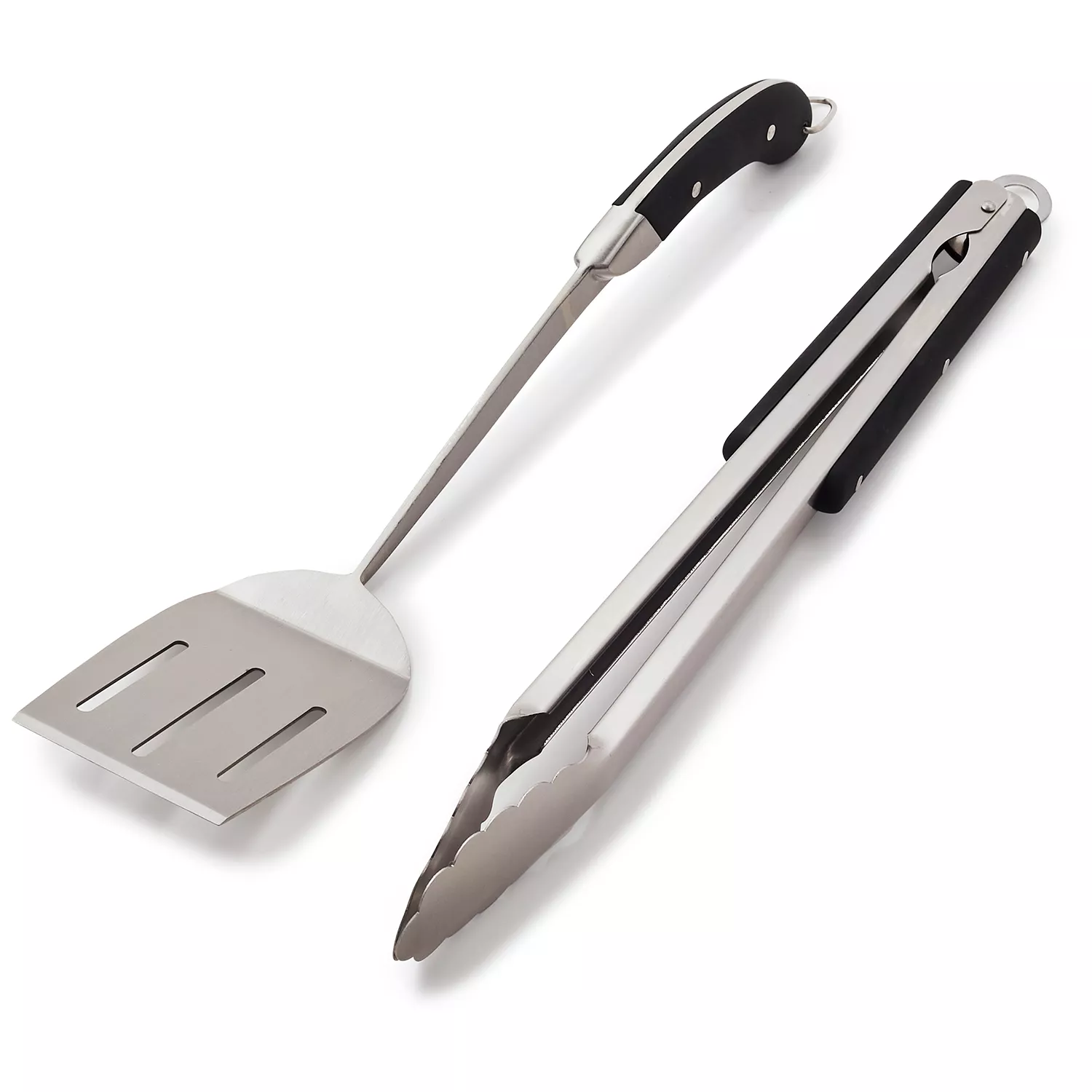 Two-Piece Barbecue Tool Set, Silver