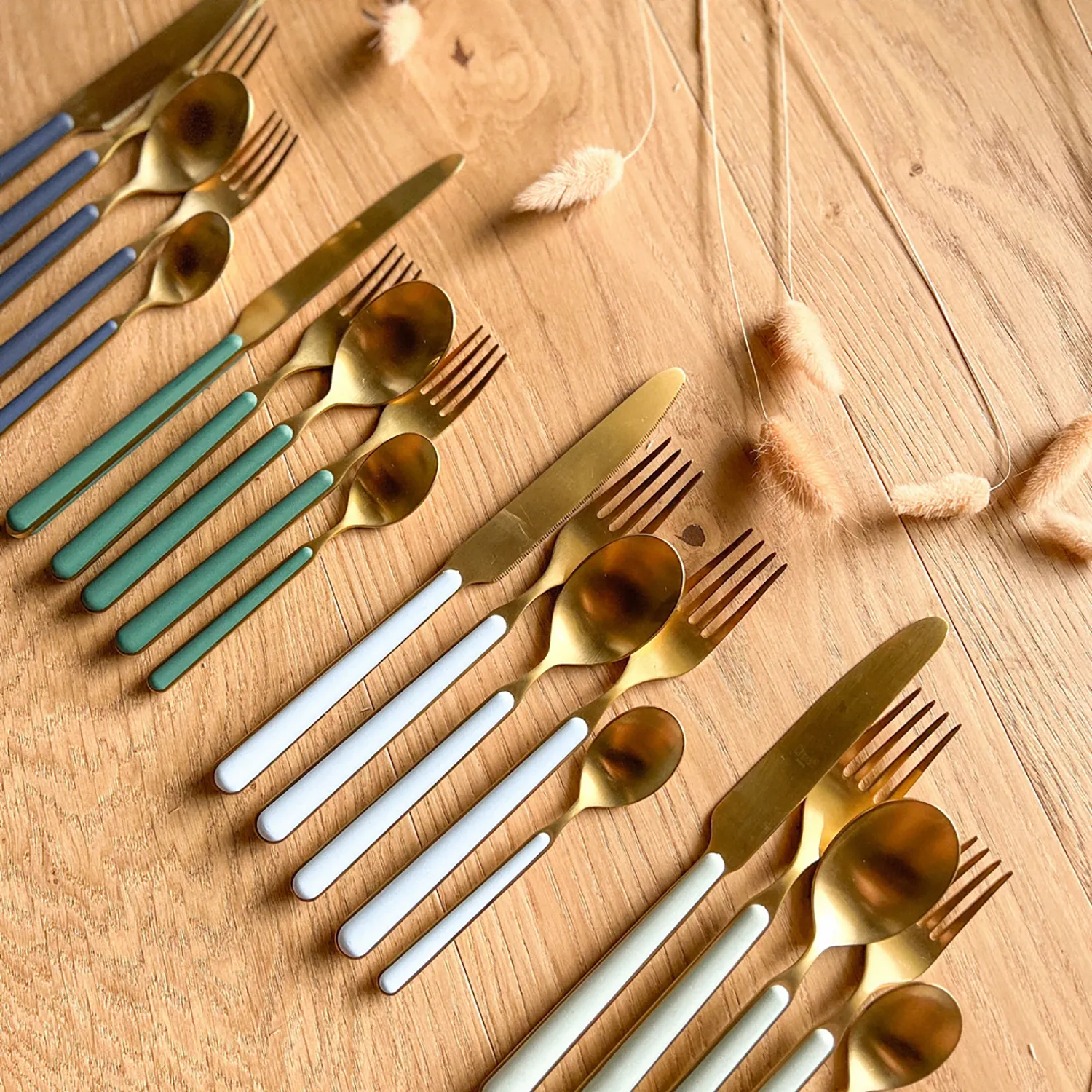 Mepra Fantasia 5-Piece Ice Gold Flatware Set