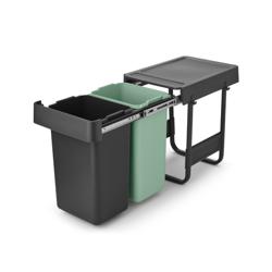 Brabantia Sort & Go 2x15 Liter Built-in Trash Can