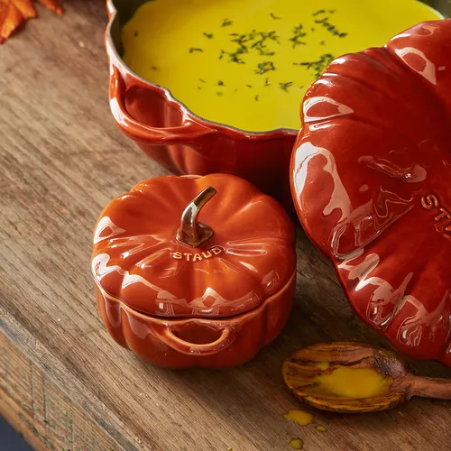Staub Mini Stoneware Pumpkin Cocotte, .75 qt
