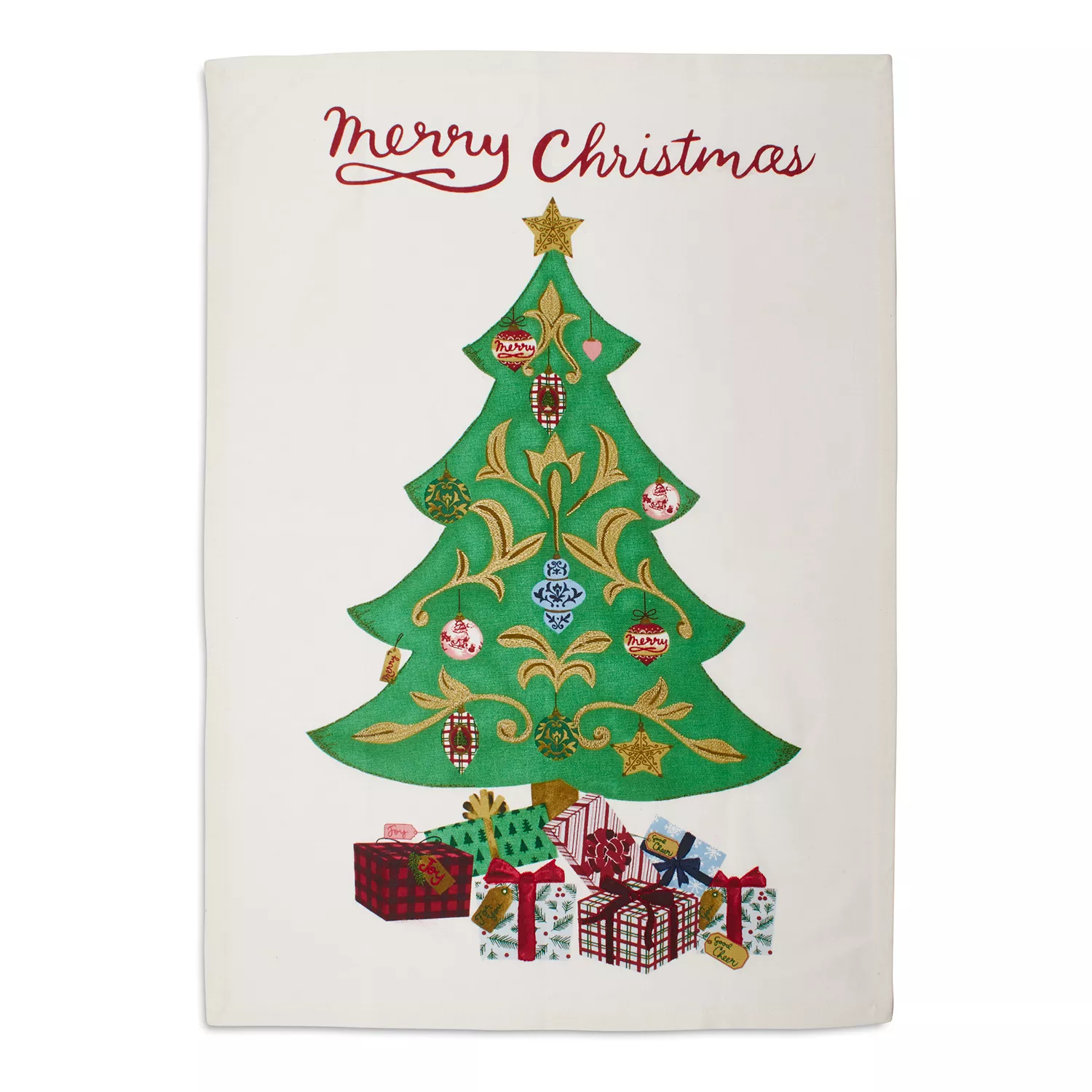 Sur La Table Merry Christmas Tree Kitchen Towel, 28&#34; x 20&#34;