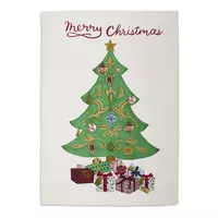 Sur La Table Merry Christmas Tree Kitchen Towel, 28&#34; x 20&#34;