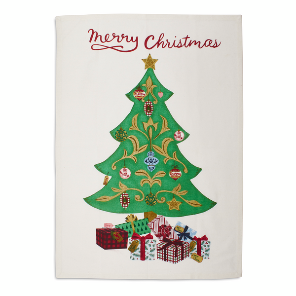 Merry Christmas Tree Kitchen Towel, 28&#34; x 20&#34;