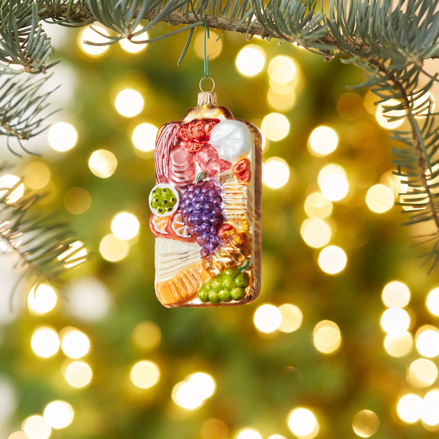 Sur La Table Charcuterie Glass Ornament, 4.33"