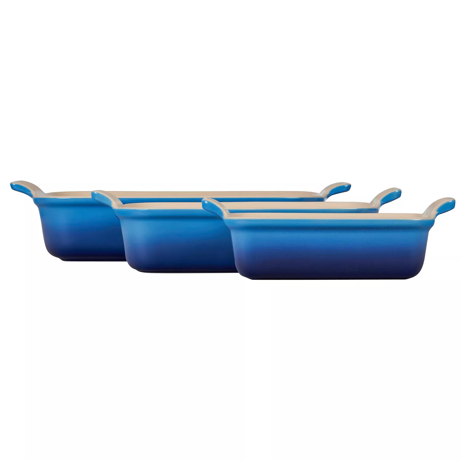 Le Creuset Heritage Stoneware Rectangular Bakers, Set of 3