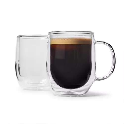 Zwilling J.A. Henckels Double Wall Latte Glass Mugs Coffee Cup Tea Drinks  15oz