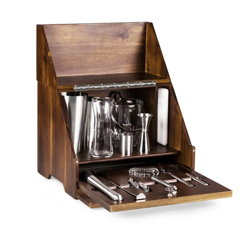 Picnic Time Acacia Gold Bar Tools, Set of 20