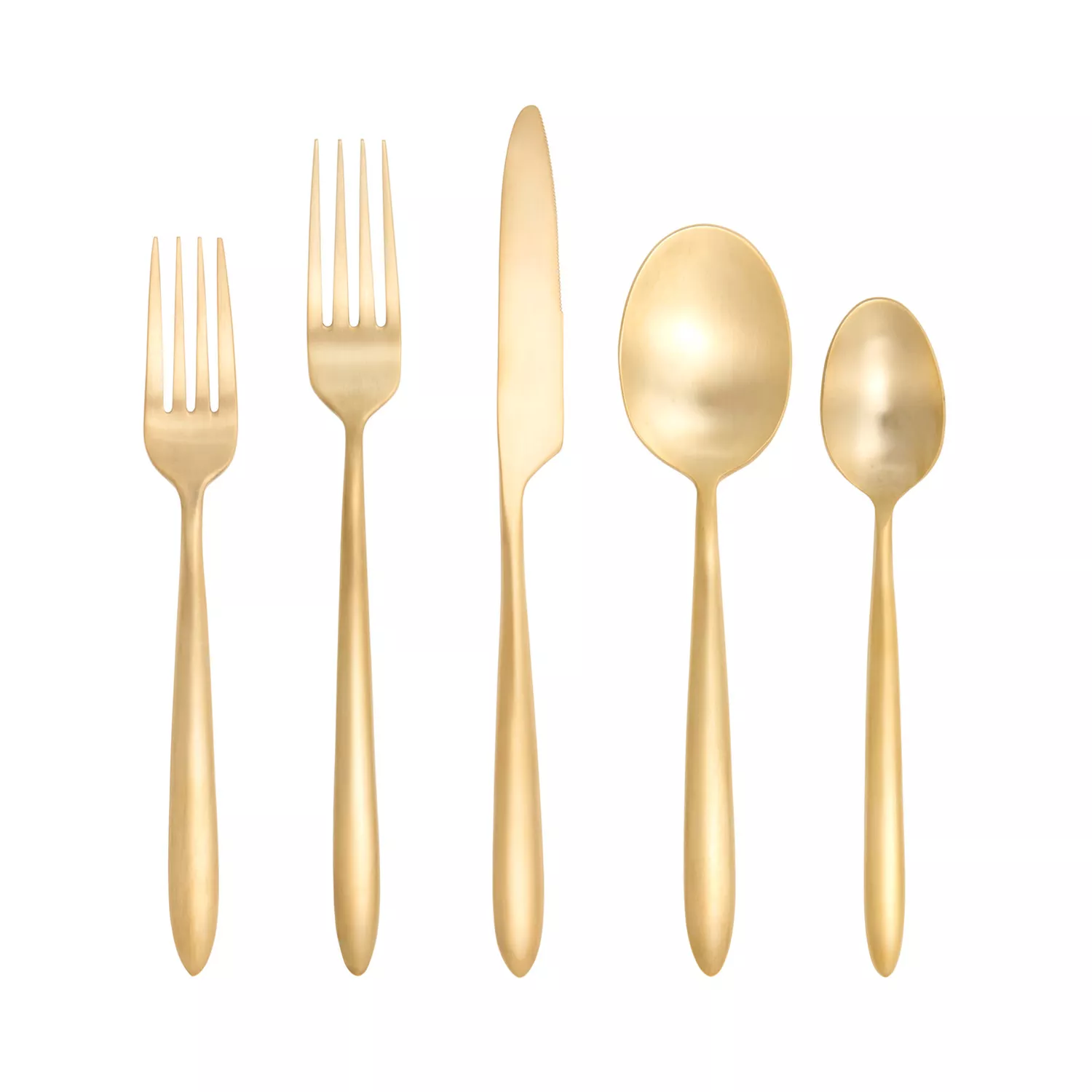 Fortessa Gold Brushed Velo Flatware Set, 20pc