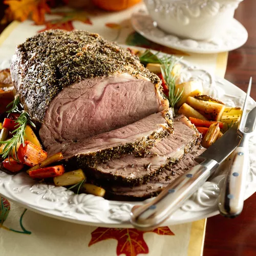 Roasted Beef Tenderloin with Rainbow Peppercorn Pan Sauce