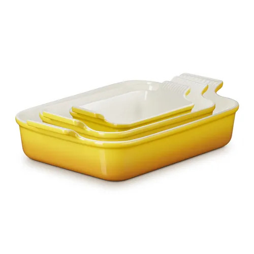 Le Creuset Heritage Stoneware 3-Piece Rectangular Baker Set