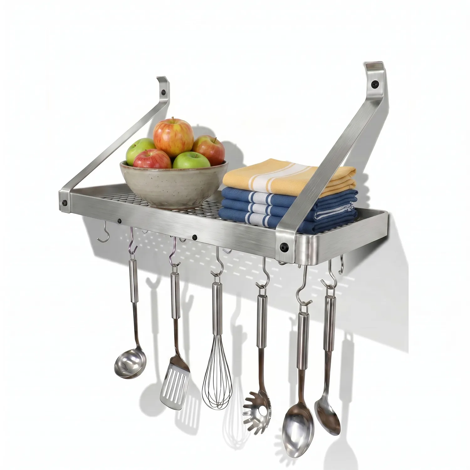 Enclume Gourmet Stainless Steel Deep Bookshelf Wall Racks