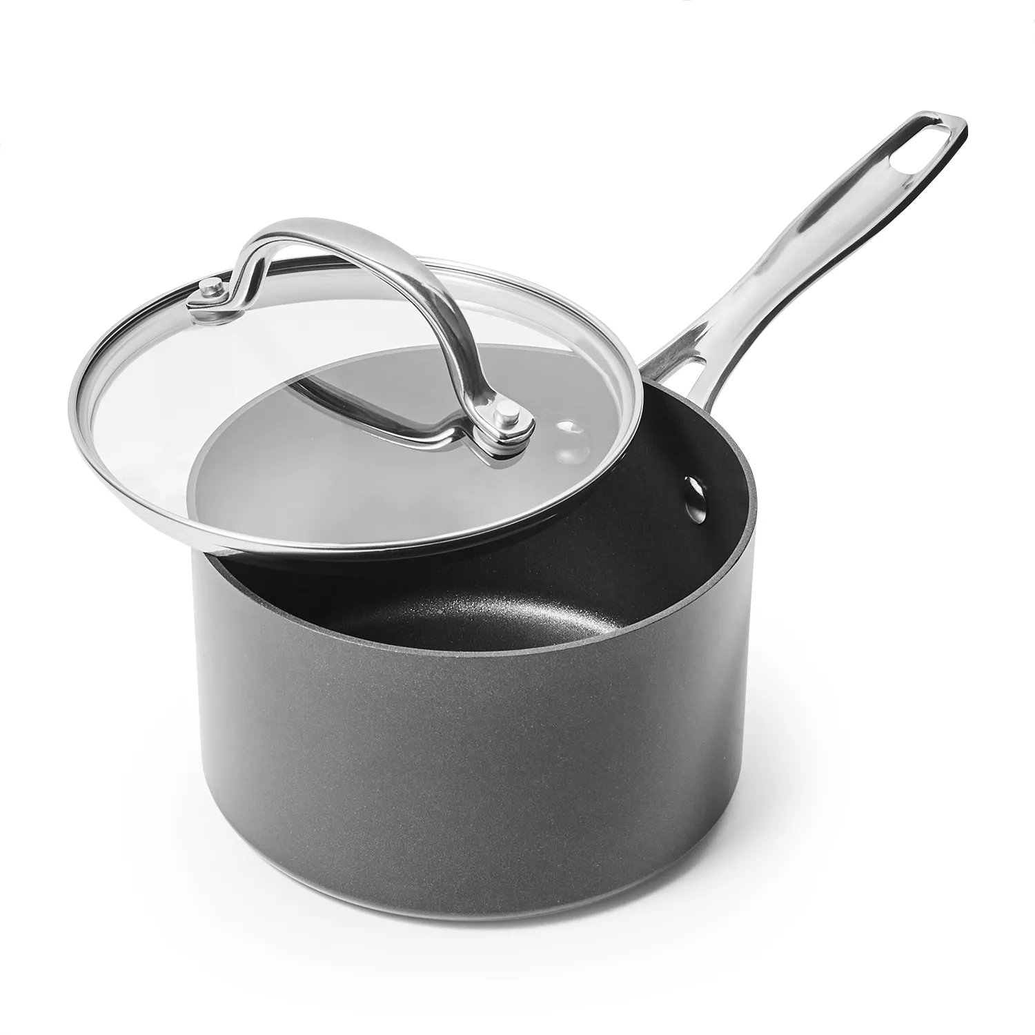 4-Quart Hard Anodized Nonstick Saucepot with Lid