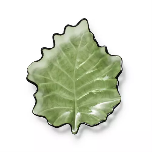 Sur La Table Glass Leaf Plate