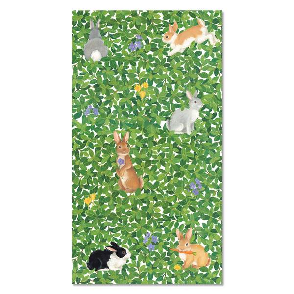 Bunnies in Boxwood Paper Napkins, Set of 15